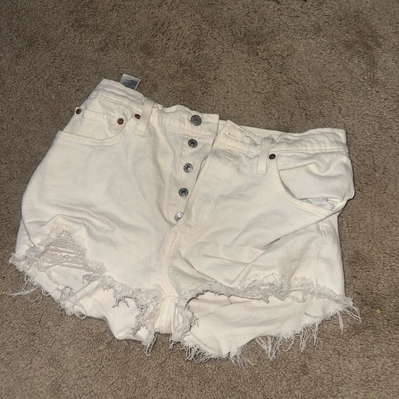 Levi's White Jean Shorts for Women - Picture 2 of 3